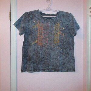 Sabaku Art FALLING INTO PLACE Knit Size XL TOP T-Shirt ARROW Southwestern USA